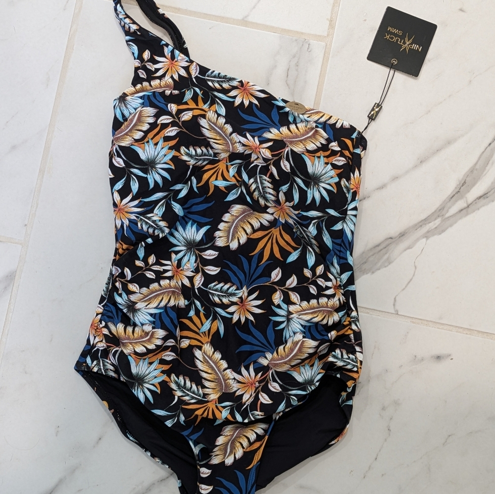 NWT Niptuck One Shoulder Swimsuit